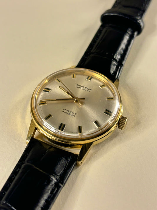 J W Benson London W.1. Gold 1960’s Manual Dress Watch 338