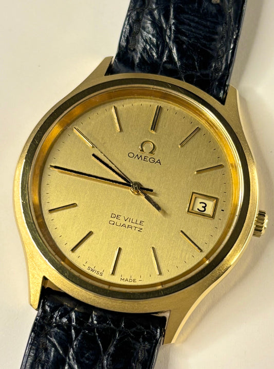 Omega De Ville *WITH PAPERS* Vintage 1970’s Men’s Quartz Gold Dress Watch - 192.