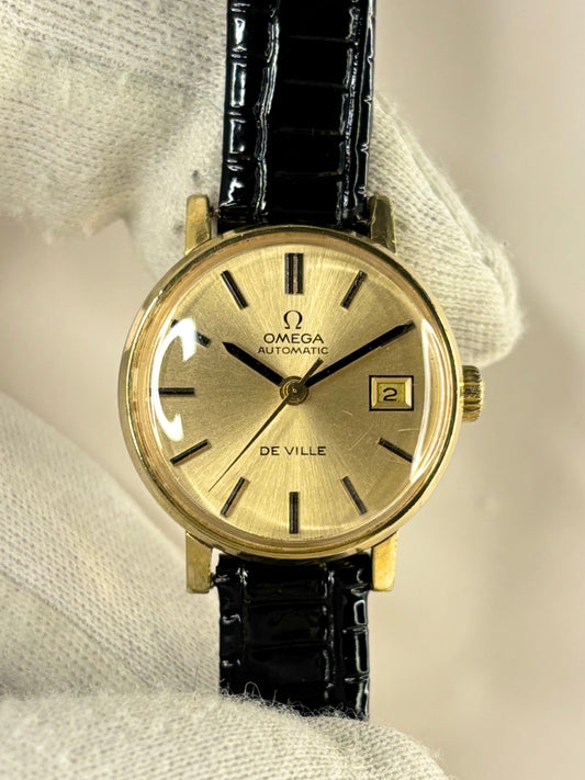 OMEGA De Ville Ladies Vintage 1970’s Automatic Date Gold Dress Watch - 562.0018