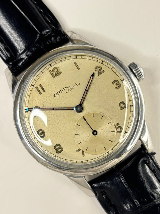 ZENITH Sporto Vintage 1940’s Men’s Manual Silver Watch