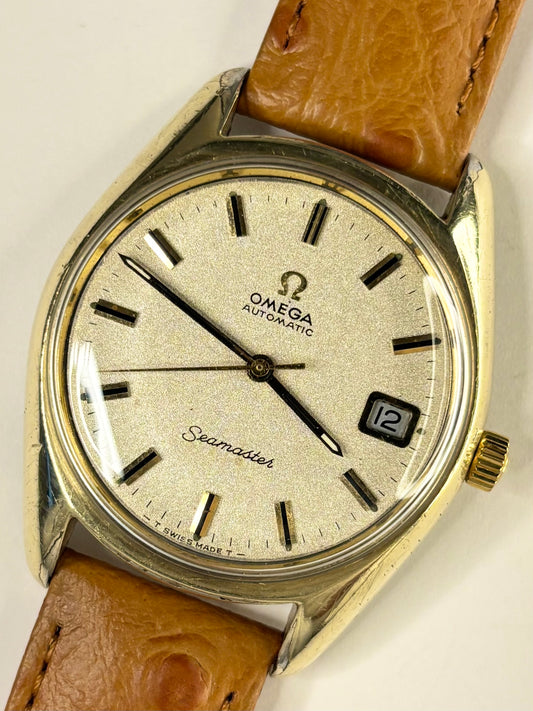 OMEGA Seamaster Vintage 1970’s Men’s Automatic Date Gold Dress Watch - 166.067