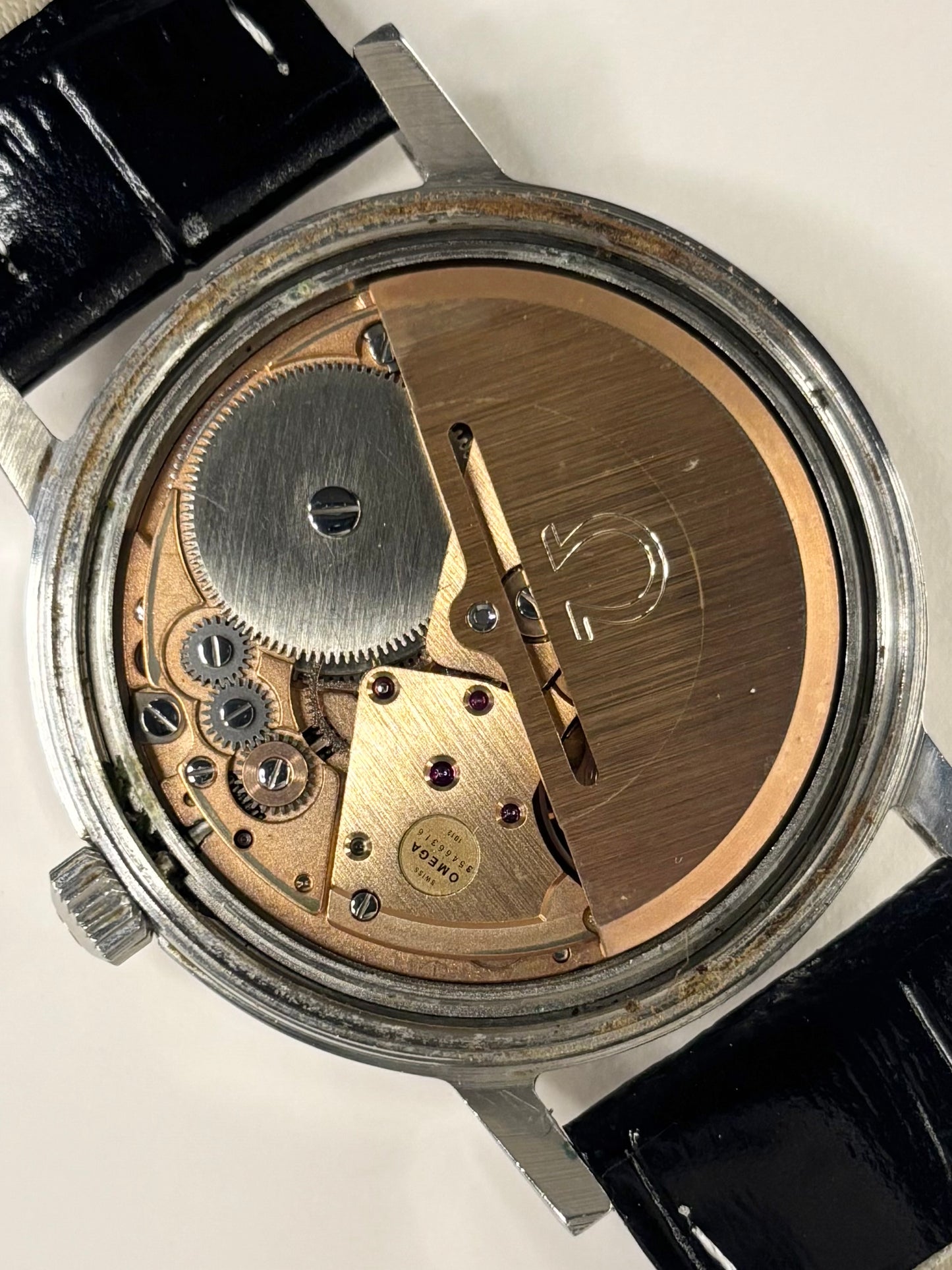 Omega Genève ref. 166.0163 vintage men’s dress watch with cal. 1012 automatic movement, 37mm case