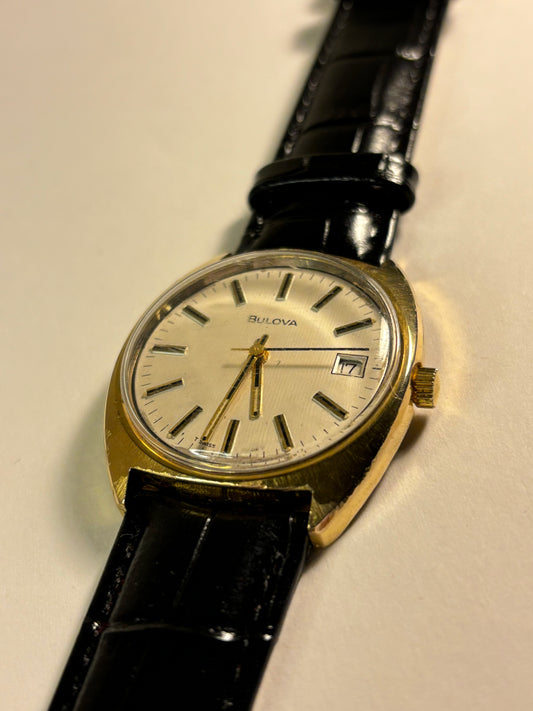 Bulova Gold Plated Square Men's Watch Cal.M4