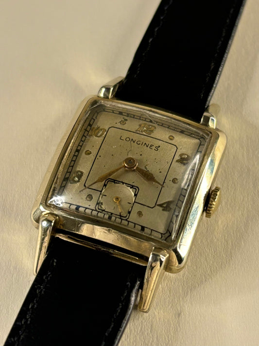 Longines 10K Gold Filled Vintage 1940’s Men’s Square Manual Watch - 23Z