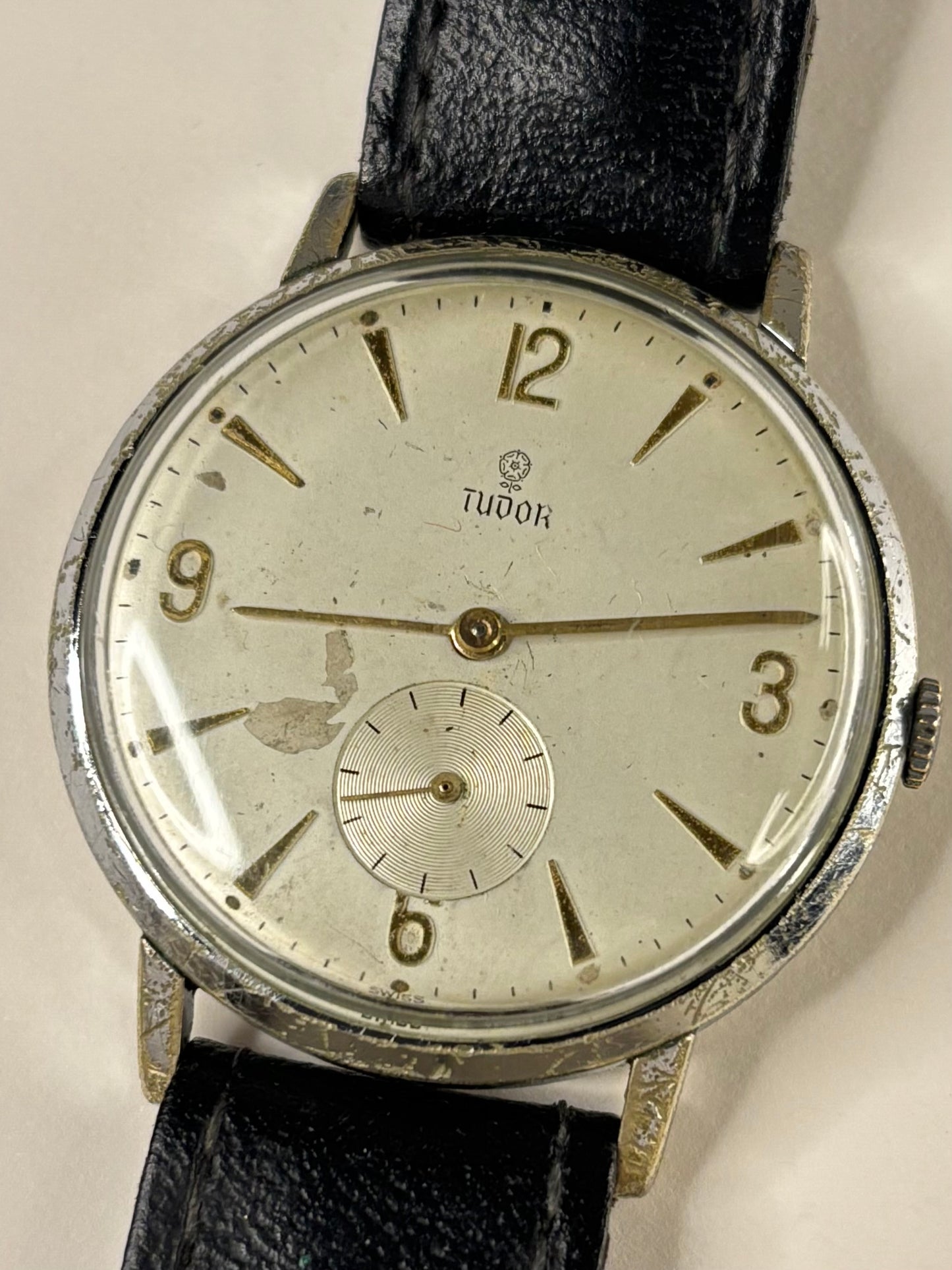 TUDOR Vintage 1950’s Men’s Manual Silver Sub-Seconds Watch - 1754