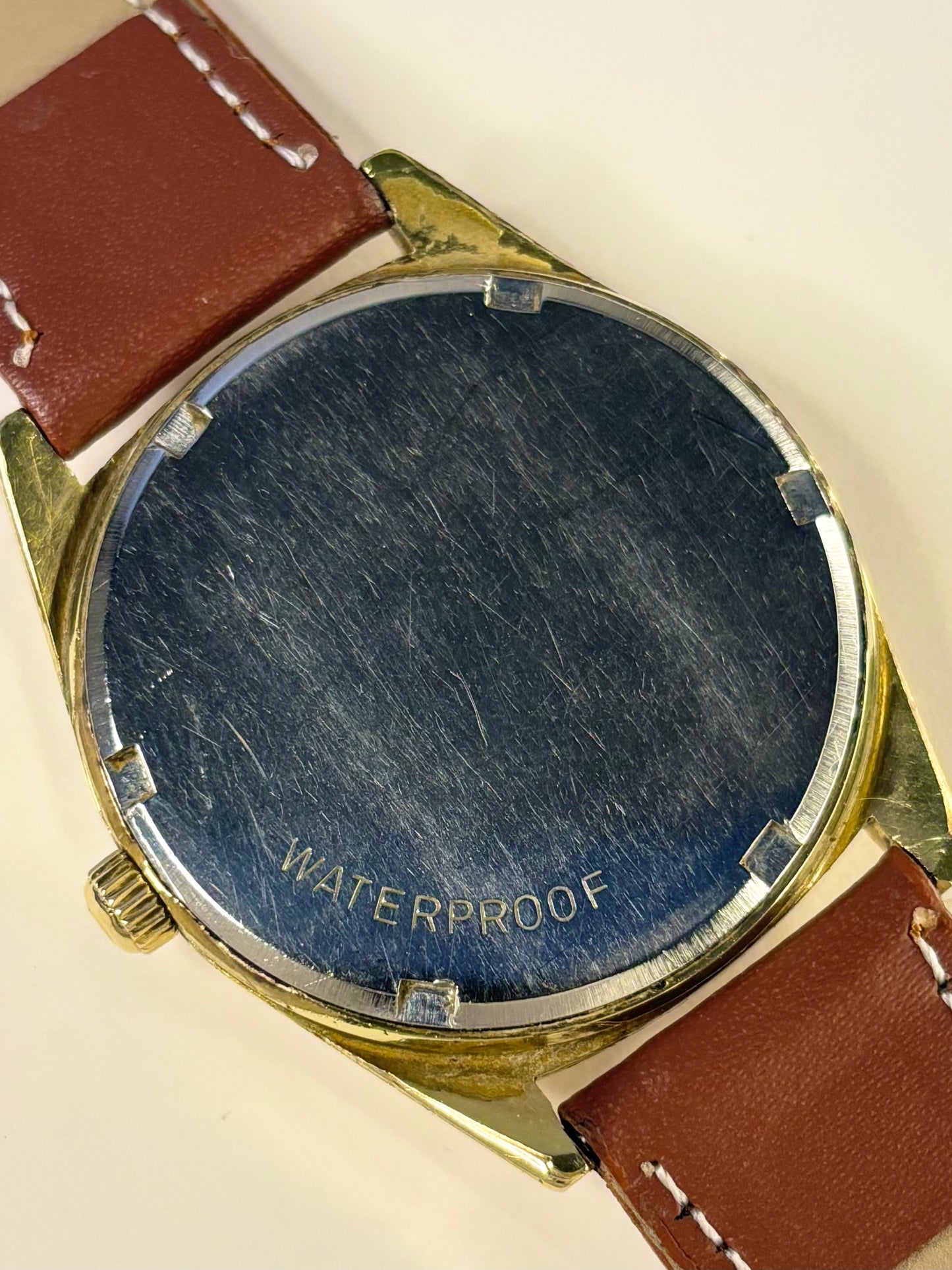 Omega Genève ref. 136.041 manual wind timekeeper — 1970 model with 35mm gold-plated case and original design