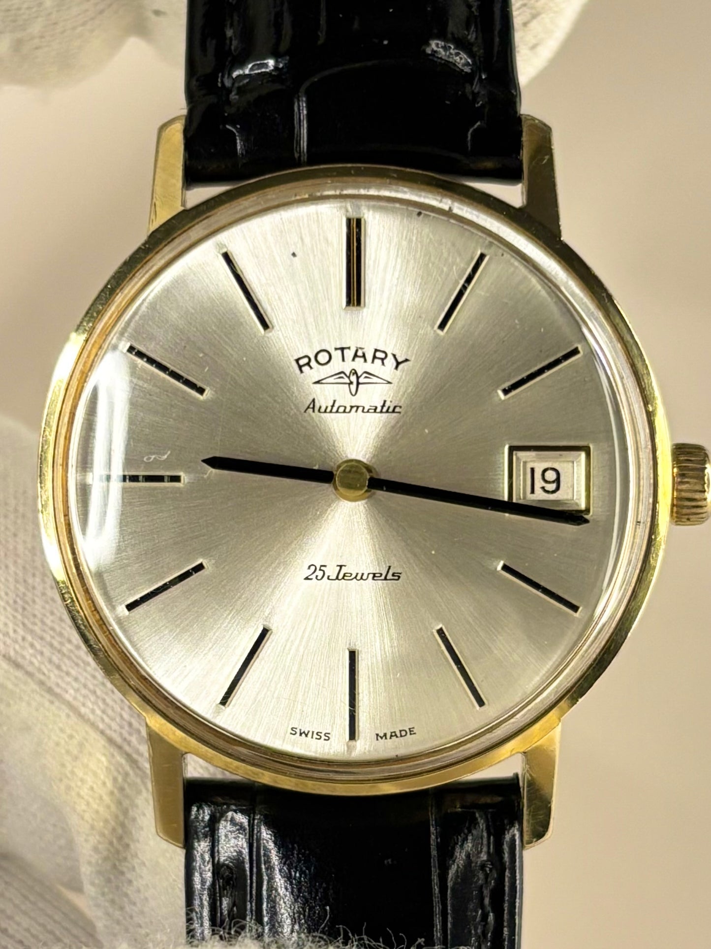 ROTARY Vintage 1970’s Men’s Automatic Date Gold Dress Watch - 2824