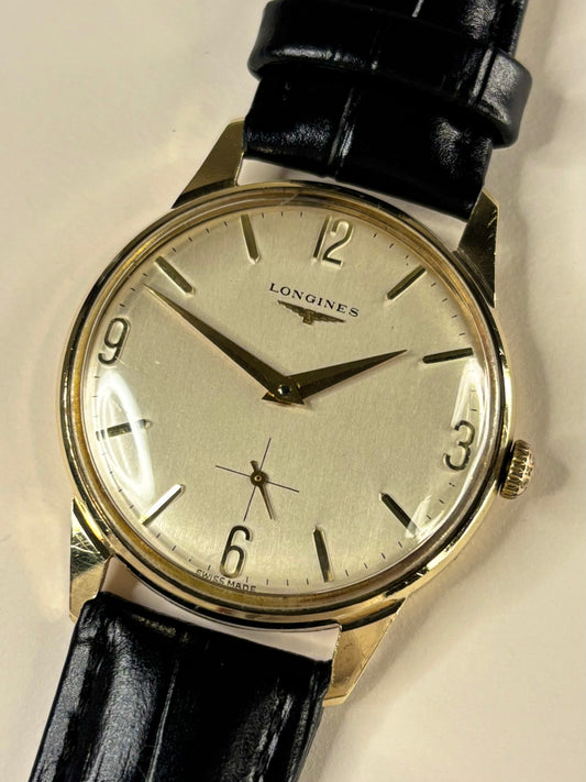 Longines 1966 vintage men’s timepiece manual Cal. 370 movement superb condition