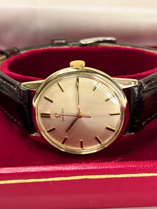 OMEGA 9ct Gold Vintage 1960’s *+BOX&PAPERS* Men’s Manual Dress Watch - 131.5418