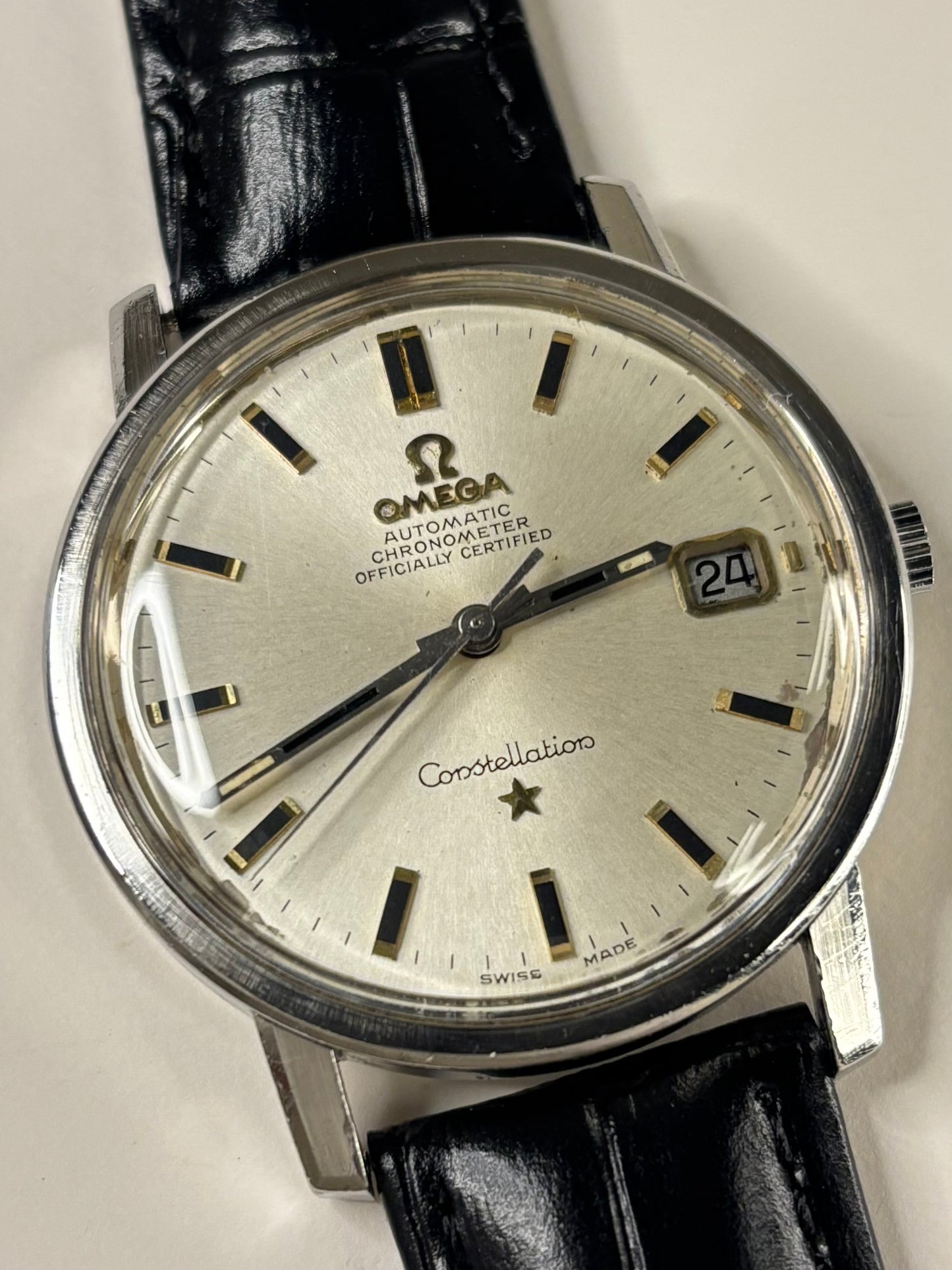 OMEGA Constellation Vintage 1960’s Men’s Automatic Date Silver Watch - 168.018