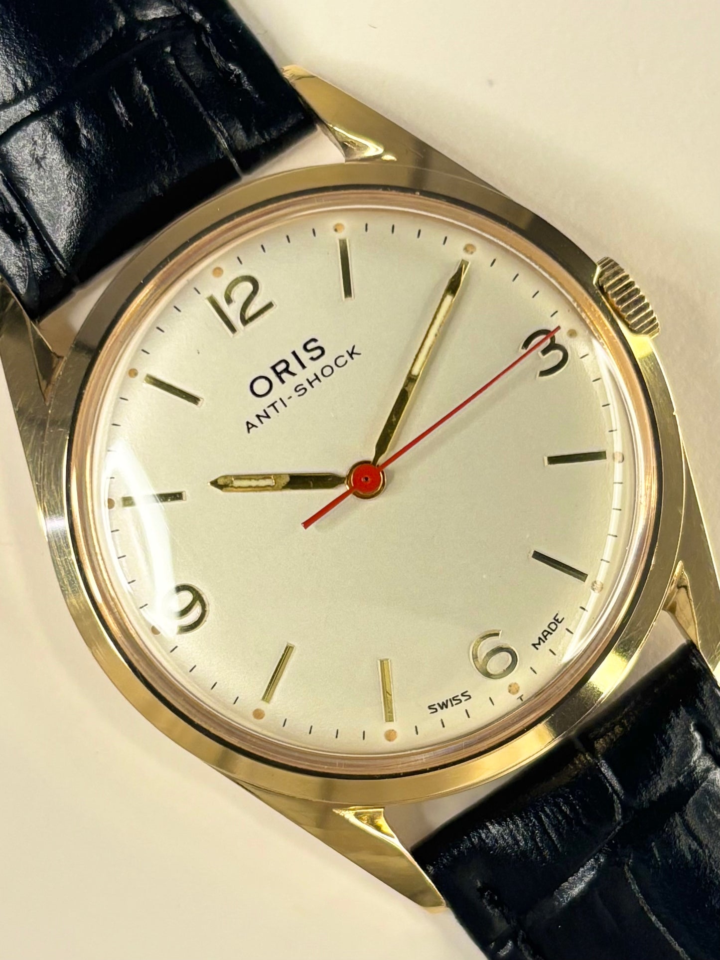 Oris vintage men’s dress watch with gold-plated case and original dial, c.1965