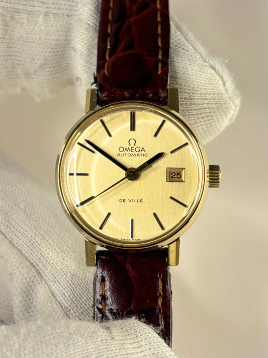 OMEGA De Ville Ladies Vintage 1970’s Automatic Date Gold Dress Watch