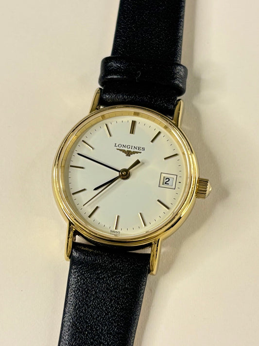 Longines Ladies Vintage 1990’s Quartz Gold Date Watch - L4.220.2
