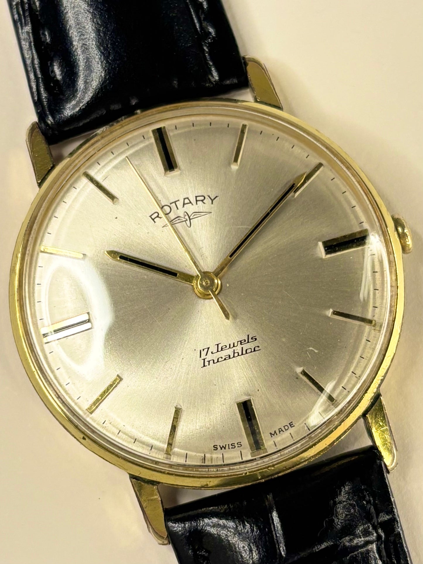 Rotary Vintage 1960’s Men’s Manual Sunburst Dial Gold Dress Watch