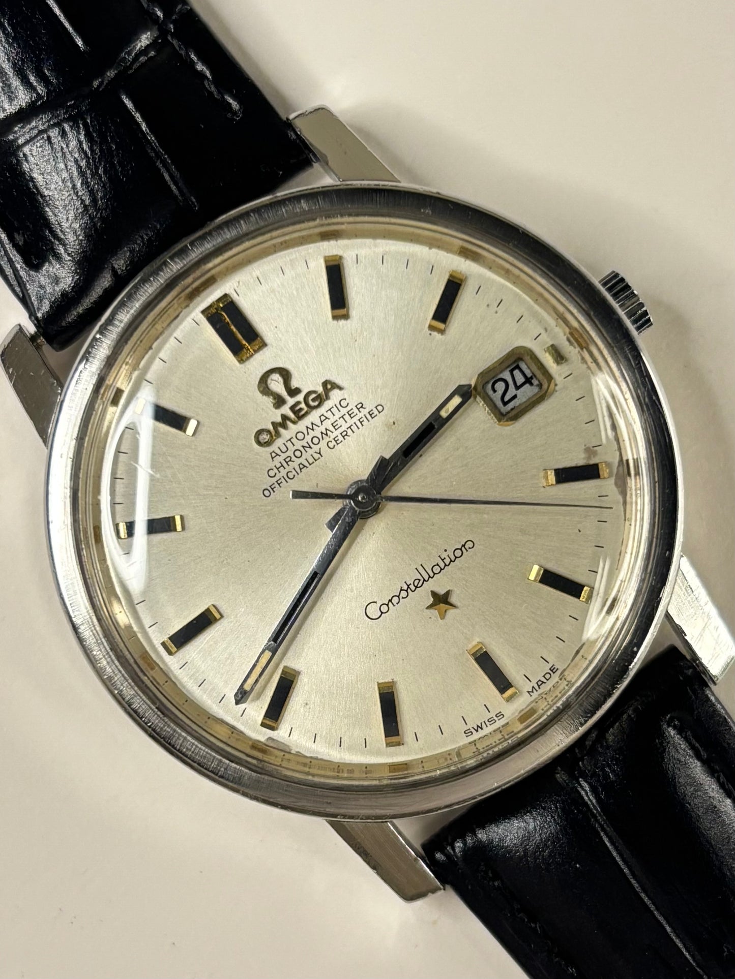 OMEGA Constellation Vintage 1960’s Men’s Automatic Date Silver Watch - 168.018