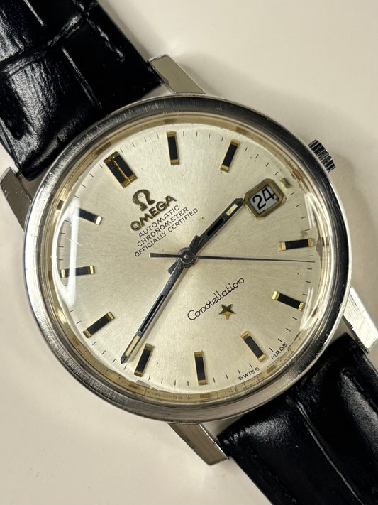 1960s Omega Constellation Ref. 168.018 chronometer white sunburst dial stainless steel watch