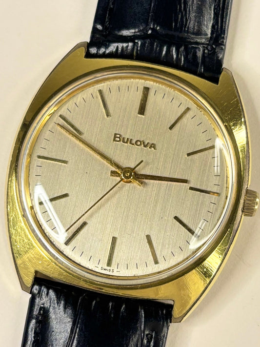 Authentic Bulova vintage 1960s men’s gold dress timekeeper excellent condition