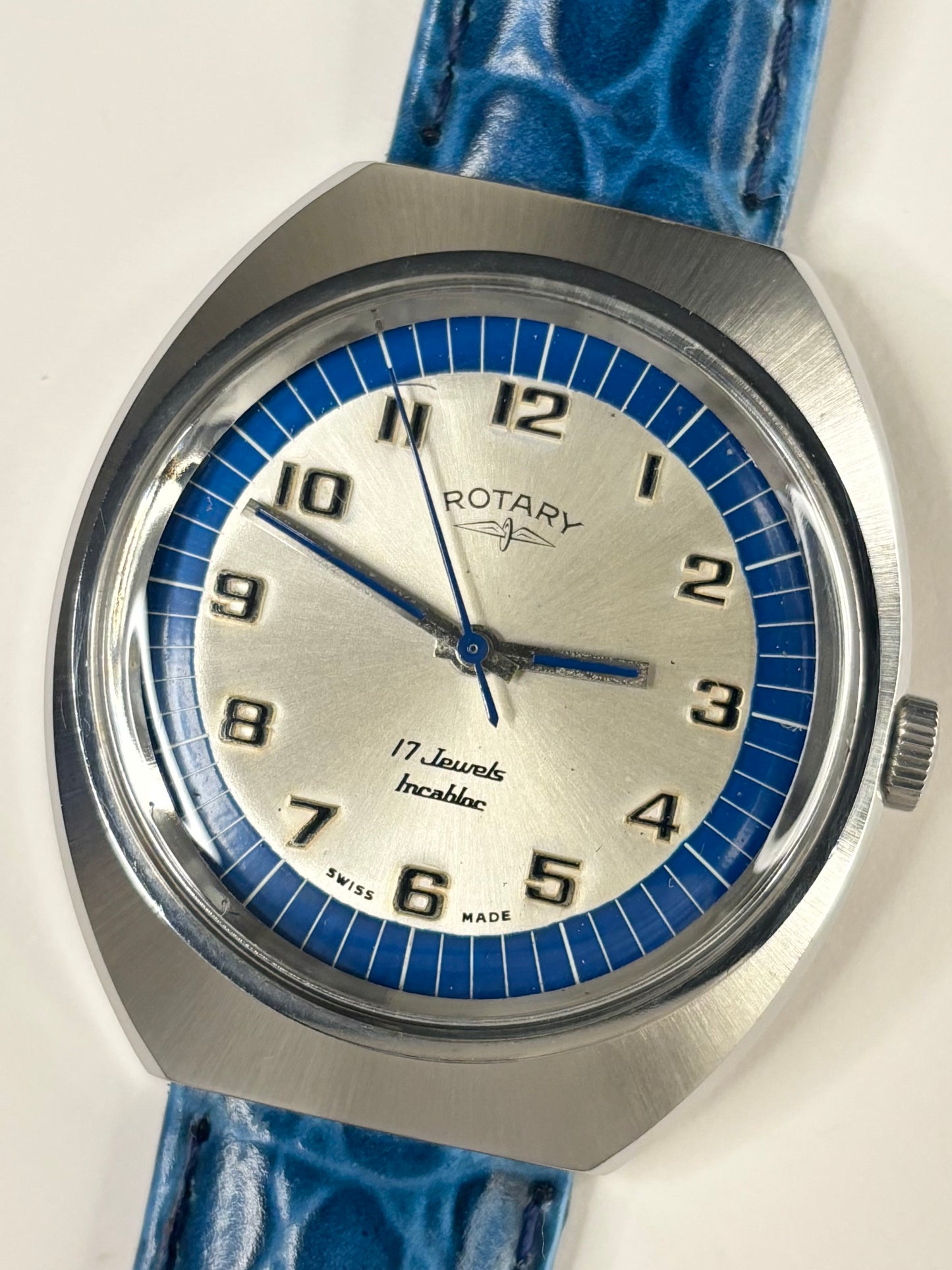 Rotary men’s stainless steel manual dress watch, vintage 1973 model, excellent condition