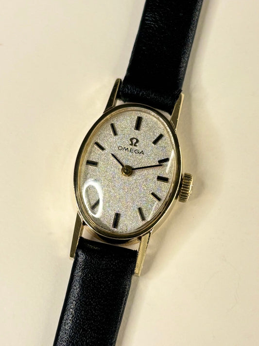 Omega 1970s vintage ladies’ timepiece 9ct solid gold manual Cal. 485 movement