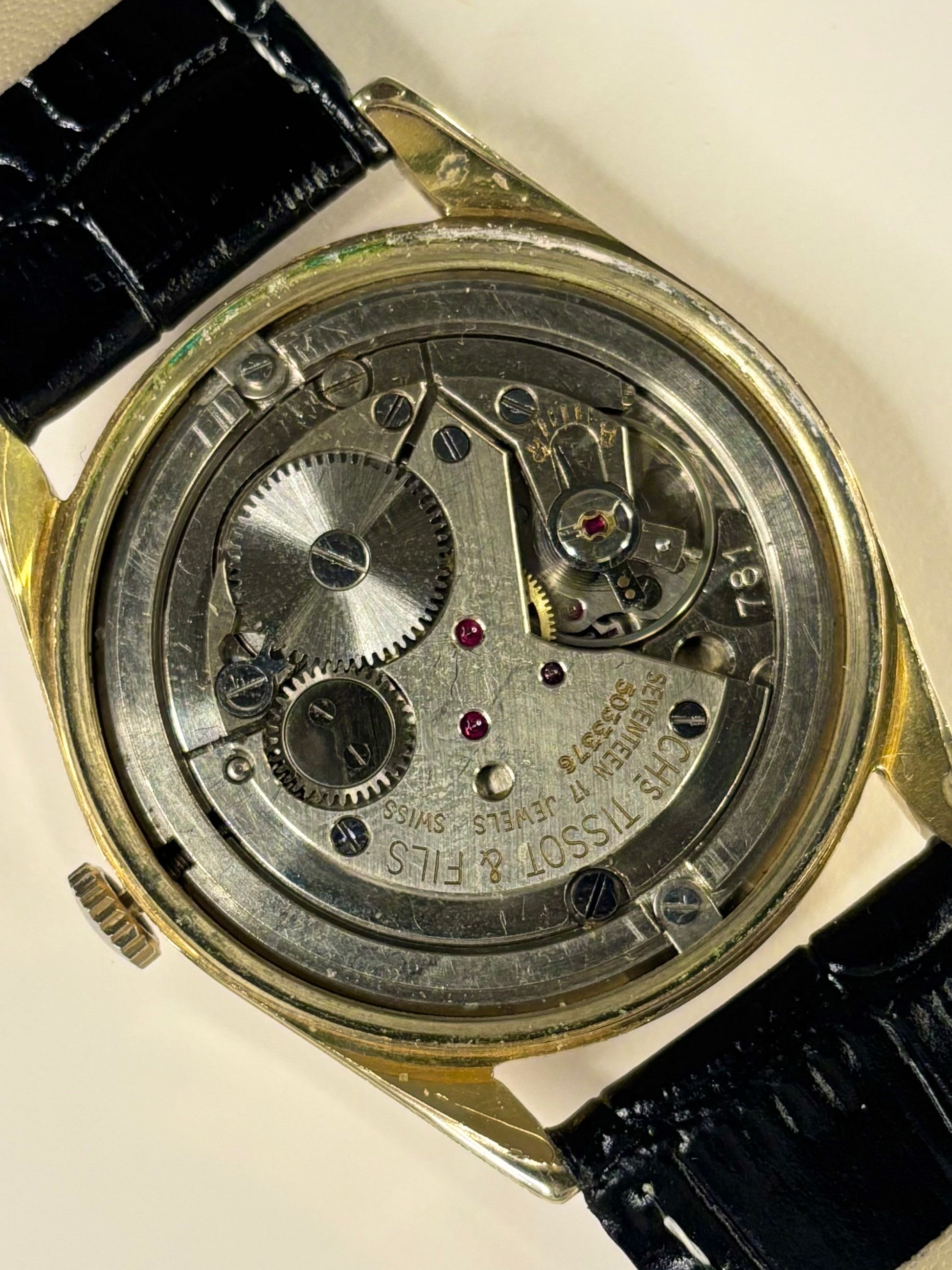 Tissot 41501 vintage gold-plated dress watch men’s 35mm case