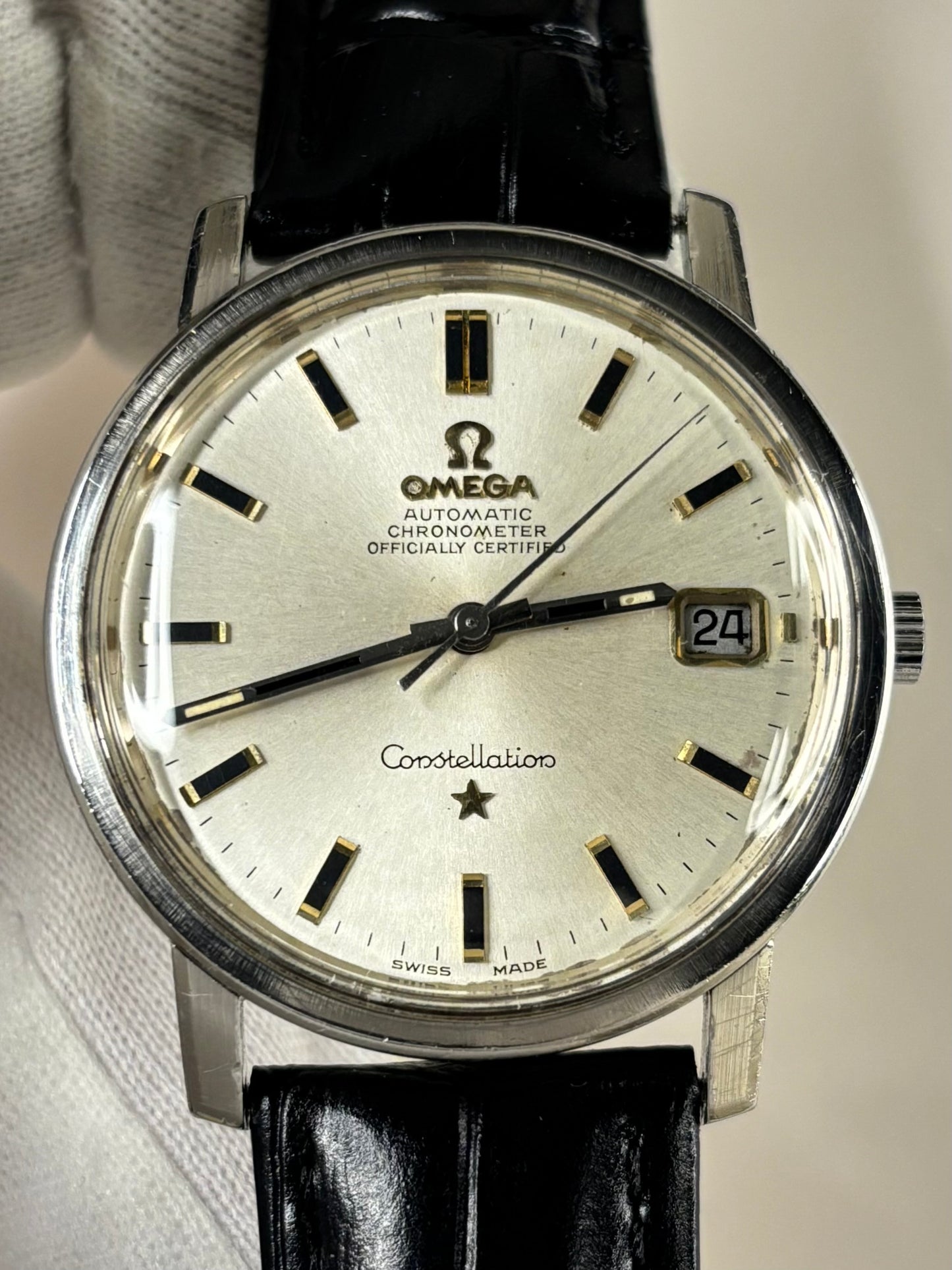 OMEGA Constellation Vintage 1960’s Men’s Automatic Date Silver Watch - 168.018