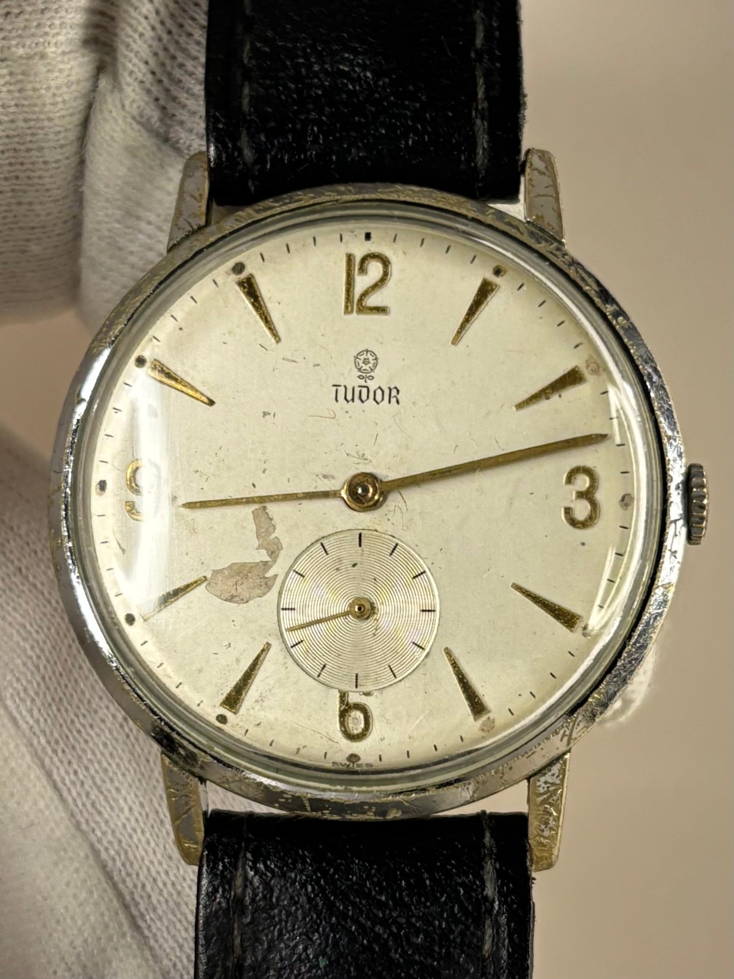 TUDOR Vintage 1950’s Men’s Manual Silver Sub-Seconds Watch - 1754
