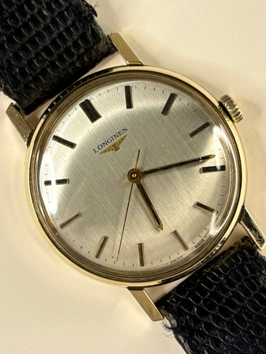 Vintage 1977 Longines men’s dress watch 9ct solid gold case manual Cal. 6942