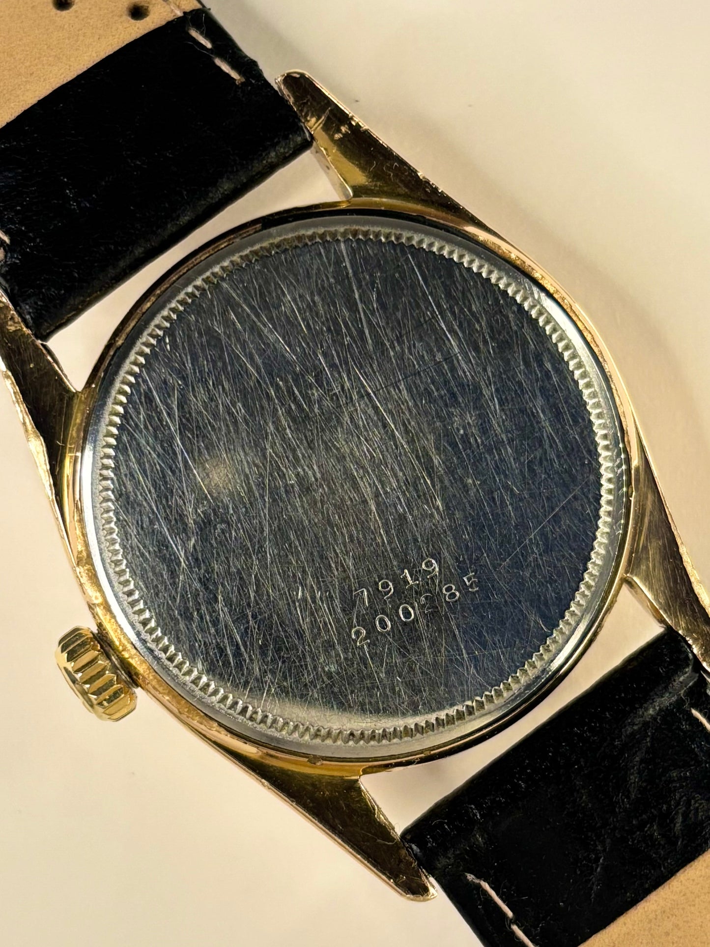 TUDOR OysterDate *RARE* Honeycomb Dial Rose Gold Vintage 1950’s Manual Men’s Dress Watch - 7919