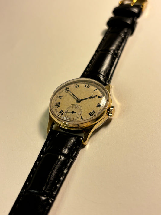 Longines Men's Gold Vintage 1940's WW2 Watch