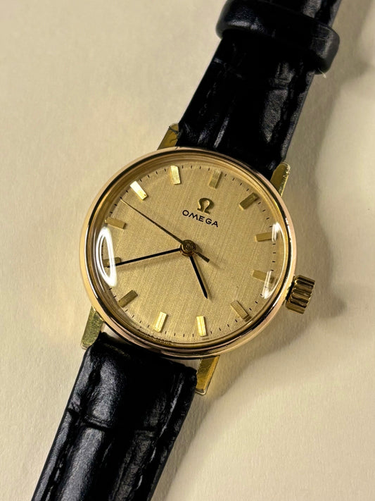 Vintage Omega ladies Ref. 531.005 gold plated 1973 timekeeper showcasing elegant Swiss design