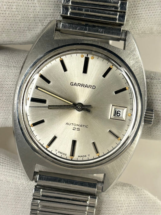 GARRARD Vintage 1970’s Men’s Automatic Date Silver Watch