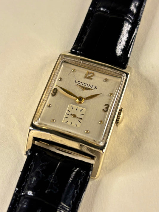 Longines 10K Gold Filled Mens Vintage 1940’s Tank Watch - Cal. 9L