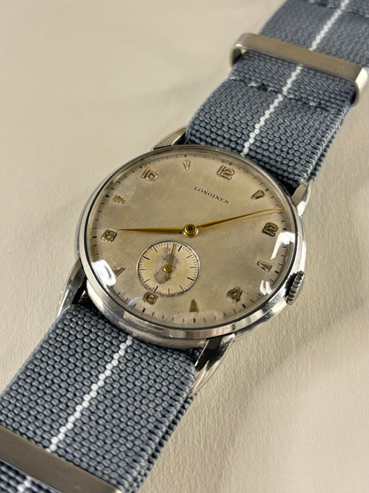 Longines Military Style Vintage 1940’s Men’s Sub-Seconds Manual Watch