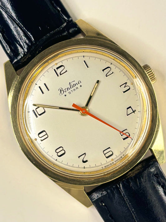 BENTIMA Star Vintage 1970’s Men’s Manual Gold Dress Watch