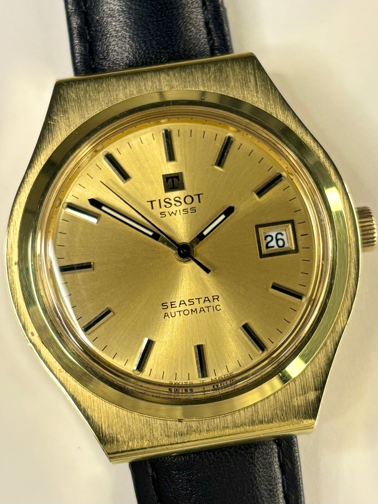 TISSOT Seastar Vintage 1970’s *BOXED* Men’s Automatic Date Gold Dress Watch - 2481