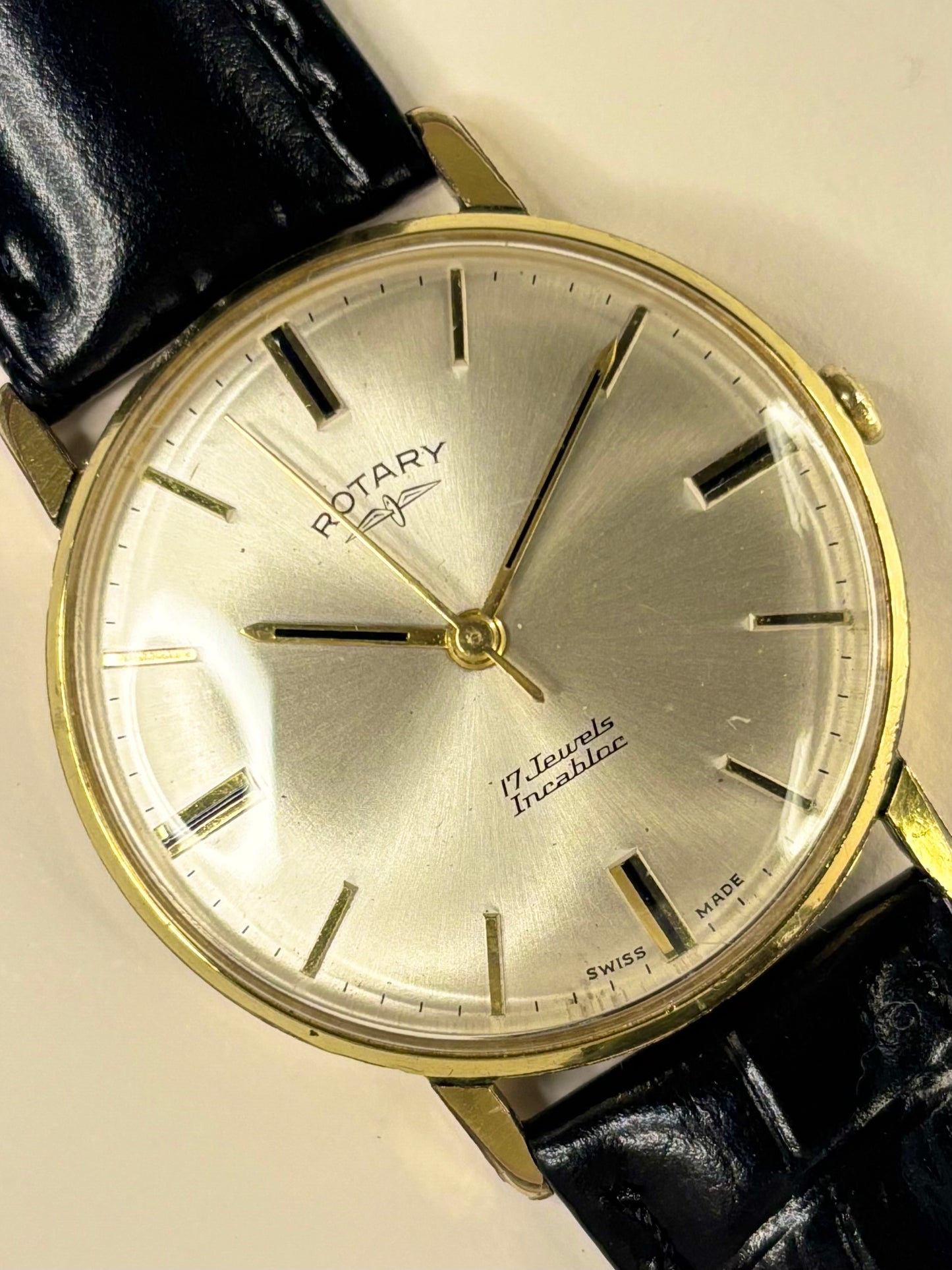 Rotary Vintage 1960’s Men’s Manual Sunburst Dial Gold Dress Watch