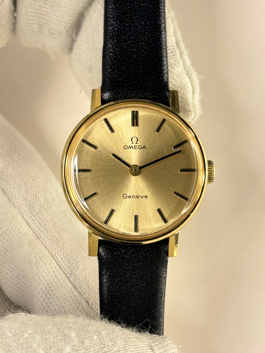 Vintage 1978 Omega Genève ladies watch — ref. 511.0410, 25mm gold-plated case, manual wind