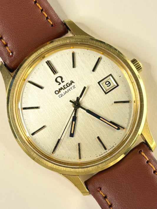 OMEGA Vintage 1970’s Men’s Date Gold Dress Watch - 196.0071