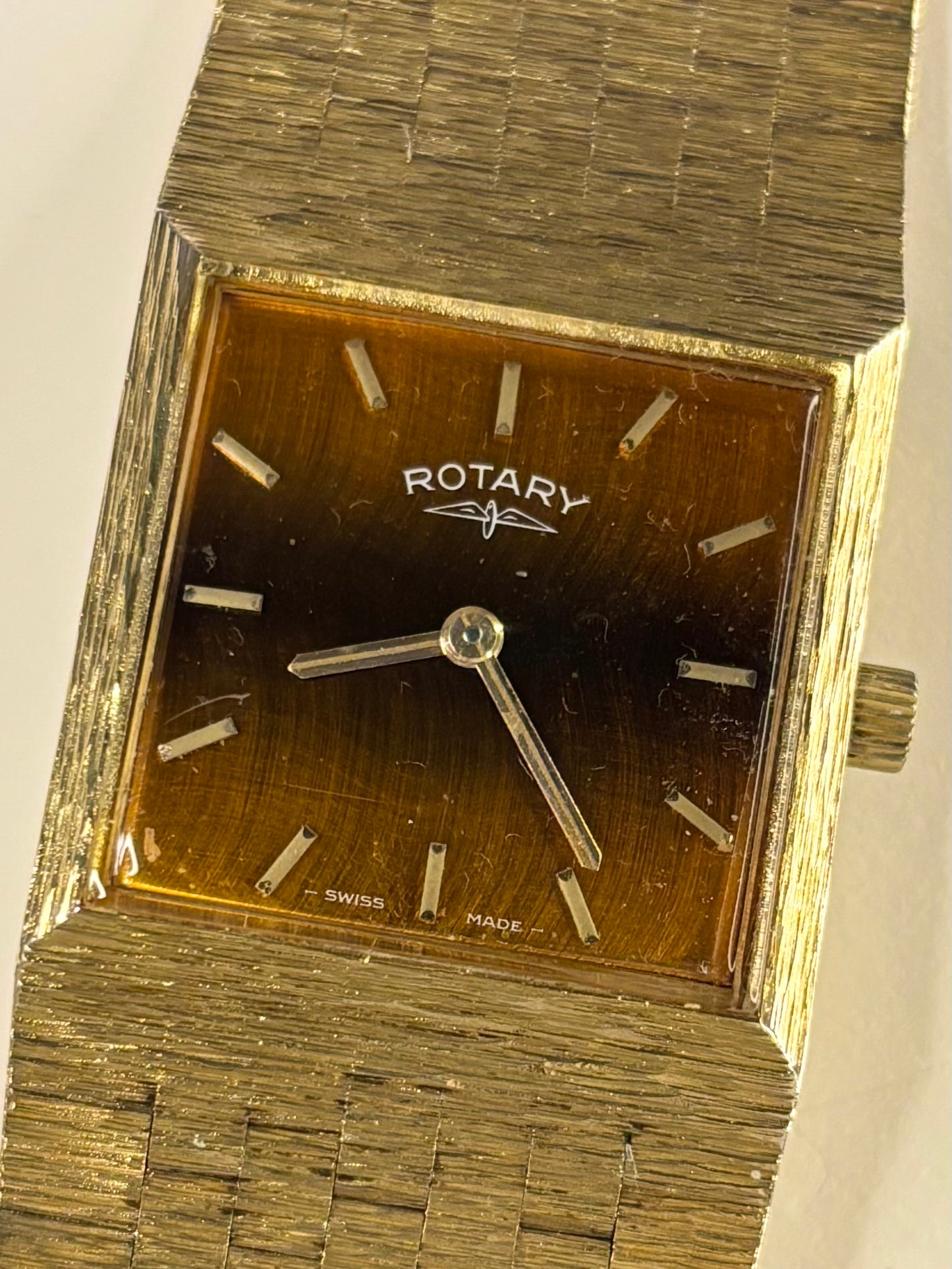 Rotary 214 men’s manual wind vintage watch with gold-plated case, c.1971