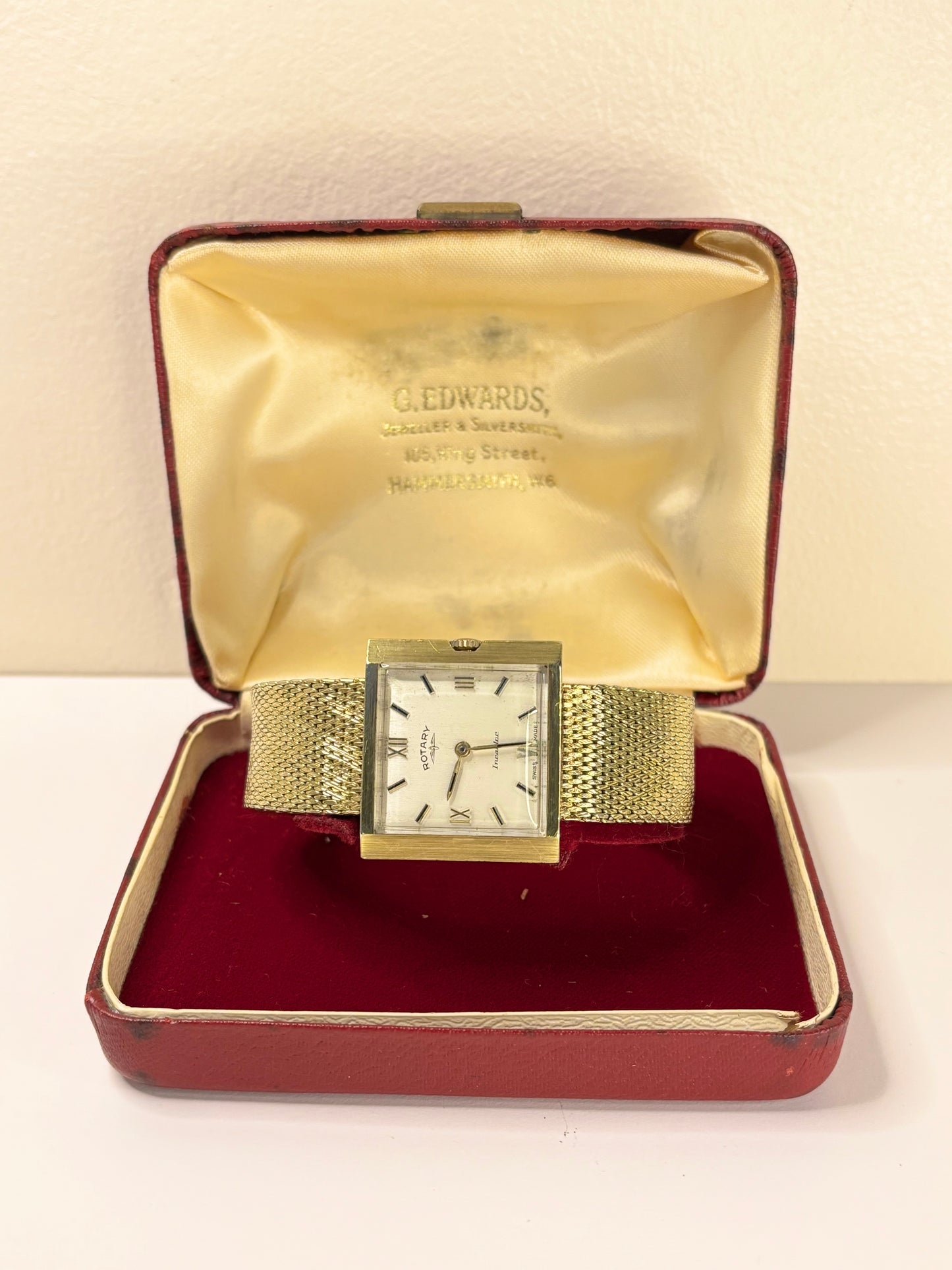 ROTARY Vintage 1960’s *BOX&PAPERS* Men’s Manual Integrated Gold Watch