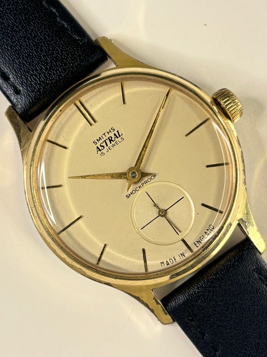 SMITHS Astral Vintage 1960’s Men’s Manual Sub-Seconds Gold Dress Watch