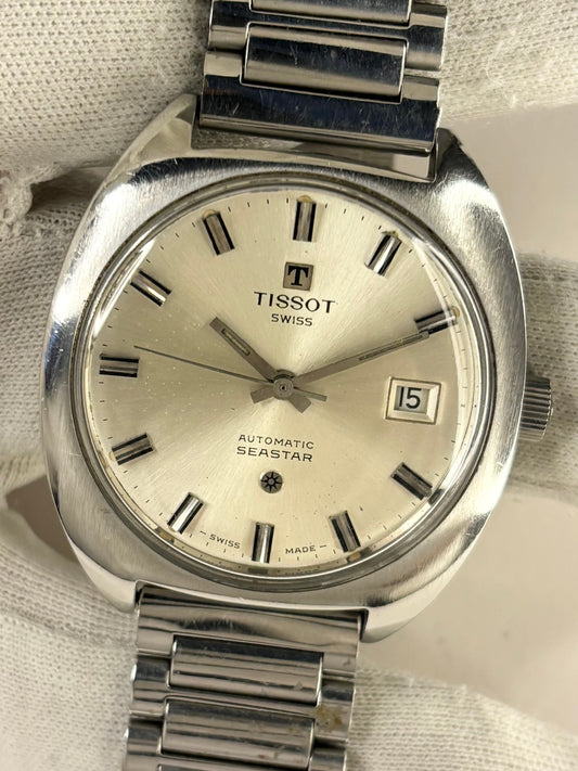 TISSOT Seastar Vintage 1970’s Men’s Automatic Date Silver Watch