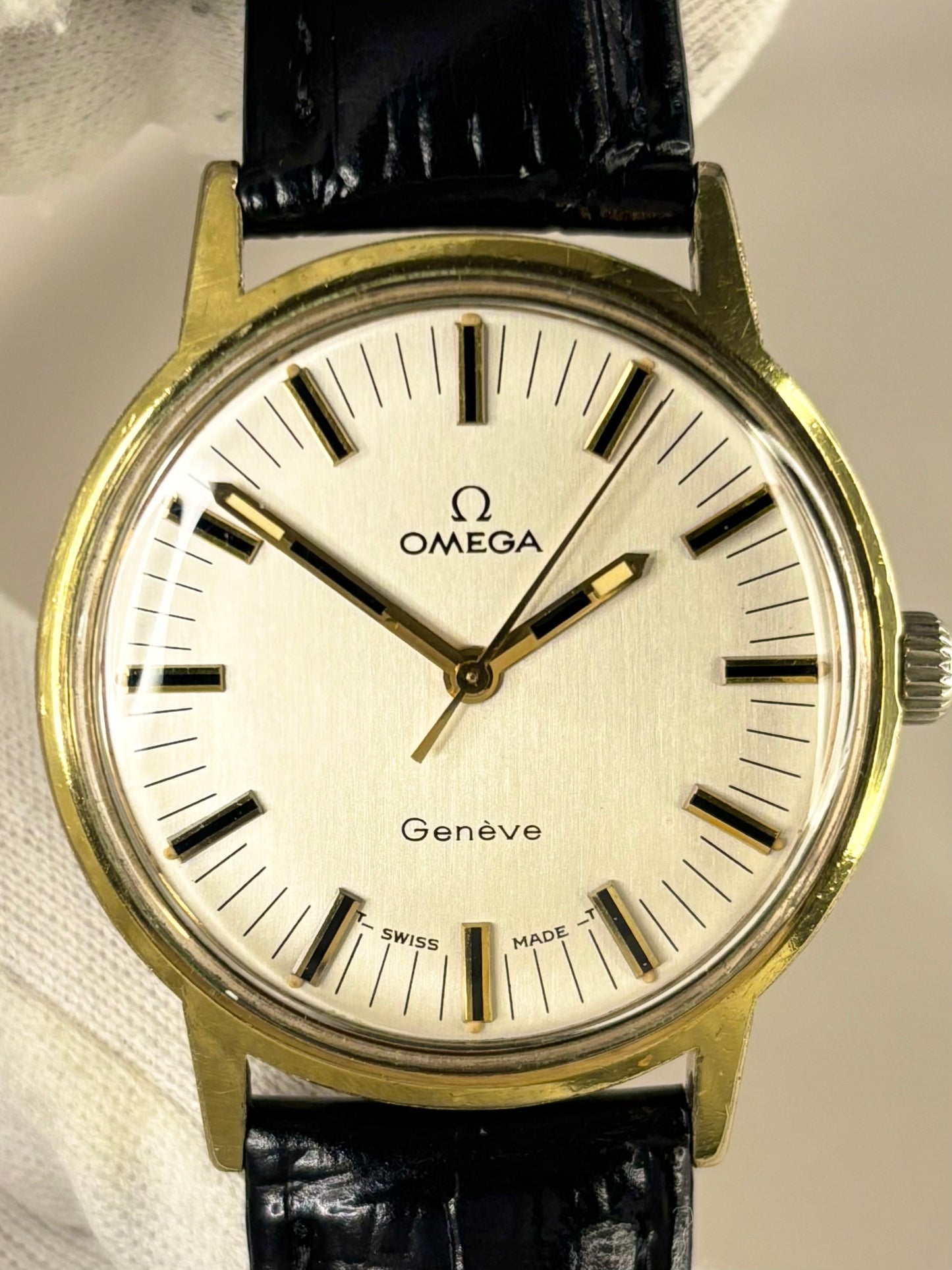 1973 Omega Genève manual wind men’s watch cal. 601, ref. 135.070, gold-plated case