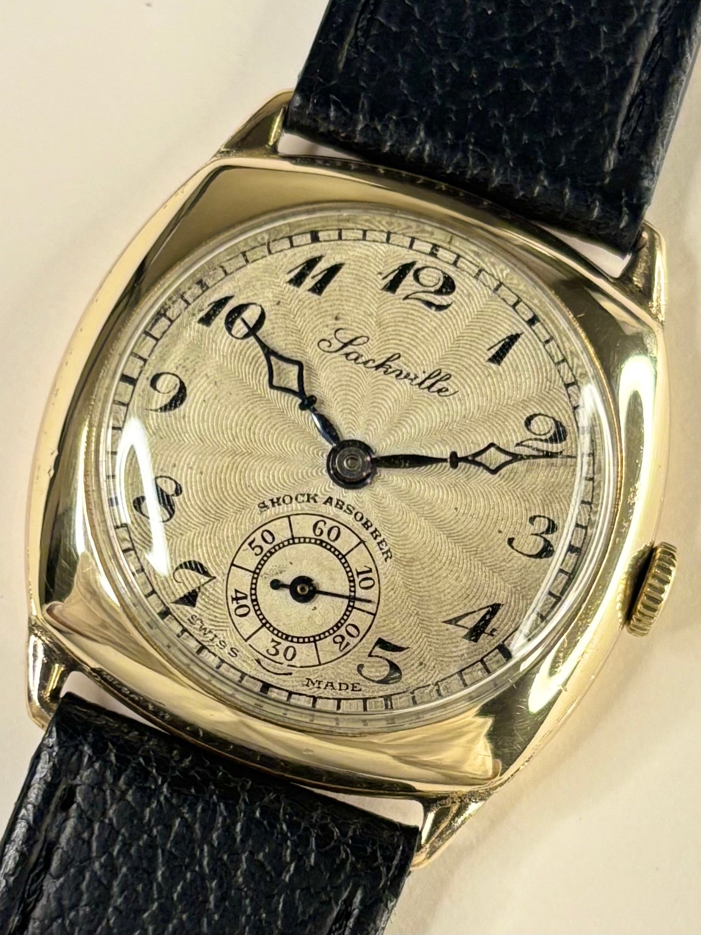 SACKVILLE Vintage 1940’s Rolled Gold Men’s Manual Sub-Seconds Cushion Dress Watch