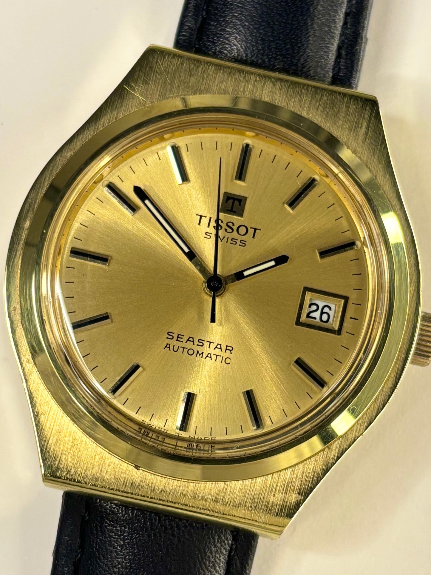 TISSOT Seastar Vintage 1970’s *BOXED* Men’s Automatic Date Gold Dress Watch - 2481