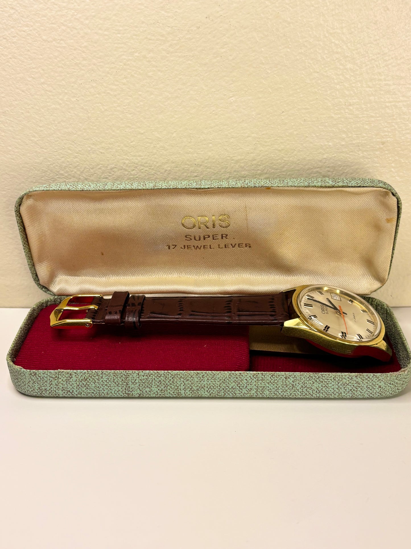 ORIS Super Vintage 1970’s *+BOX* Men’s Manual Date Gold Dress Watch