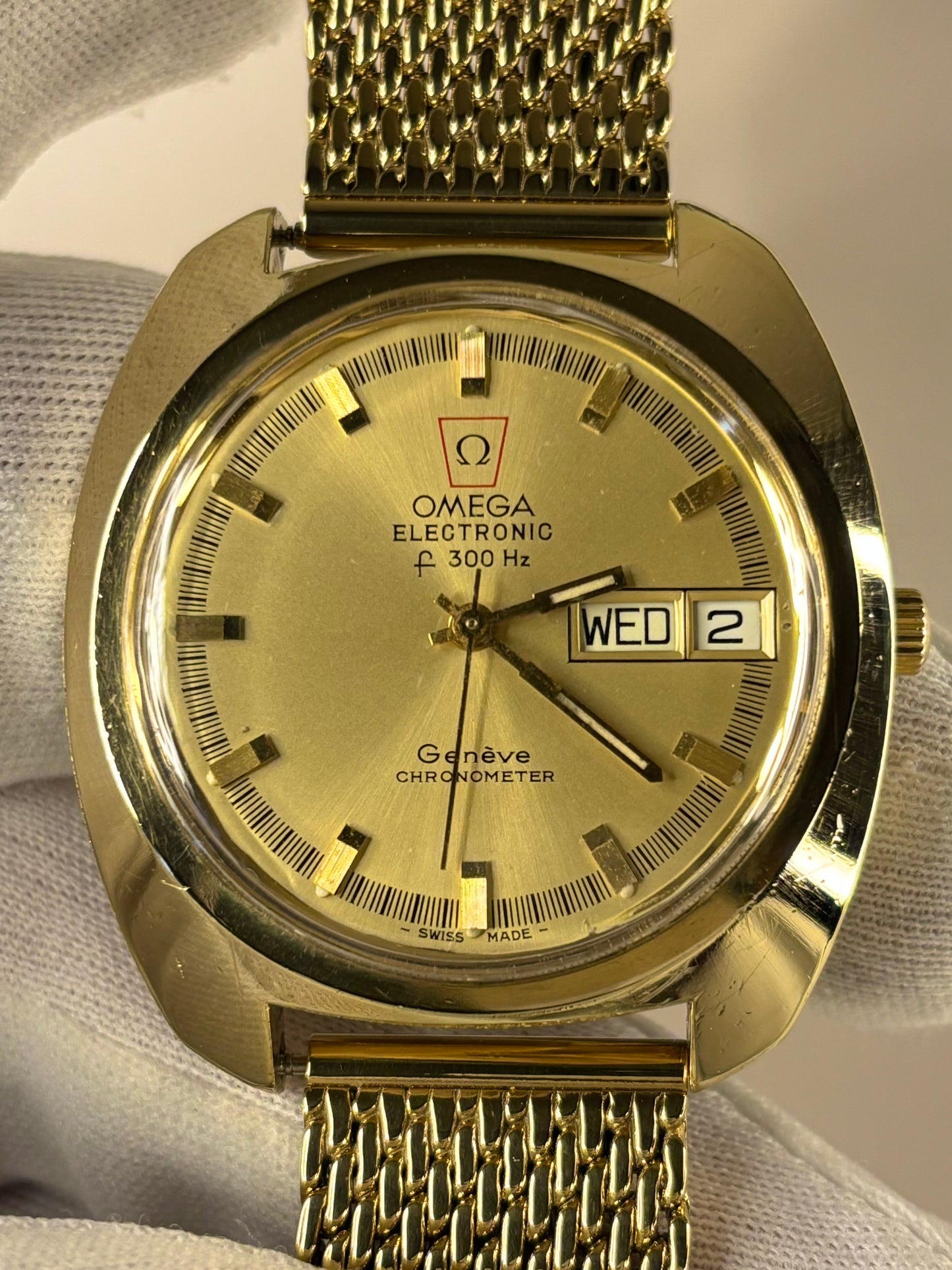 Omega Geneve f300Hz Electronic Vintage 1970’s Men’s Gold Watch - 198.031