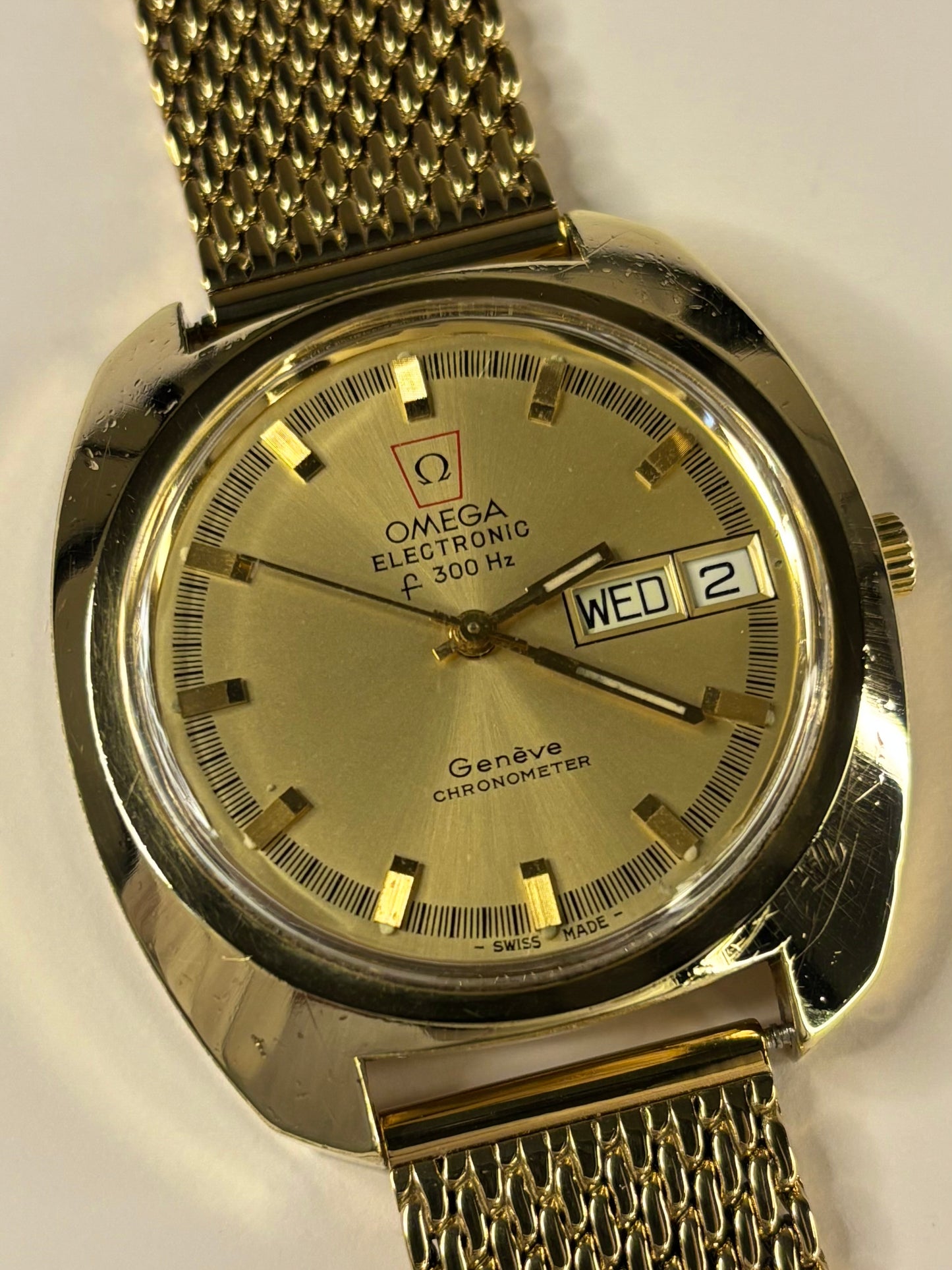 Omega Geneve f300Hz Electronic Vintage 1970’s Men’s Gold Watch - 198.031