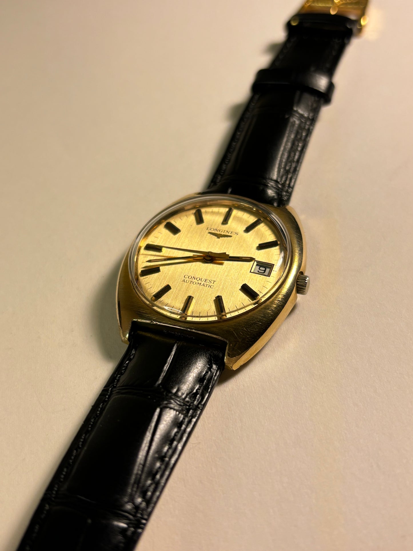 Longines Conquest Gold Plated Automatic Date Watch L633.1 with Papers and Box