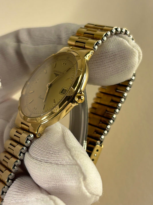 Longines Conquest Vintage 1990’s Men’s Quartz Gold Date Watch L161.4